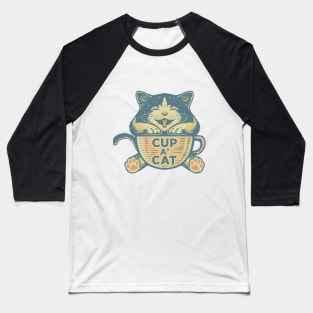 Cup a Cat and coffee Baseball T-Shirt